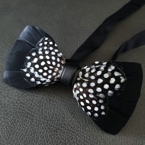 NEW Natural Feather evening Unique Bow tie Bowtie